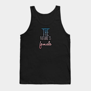 The future is female pink fade Tank Top